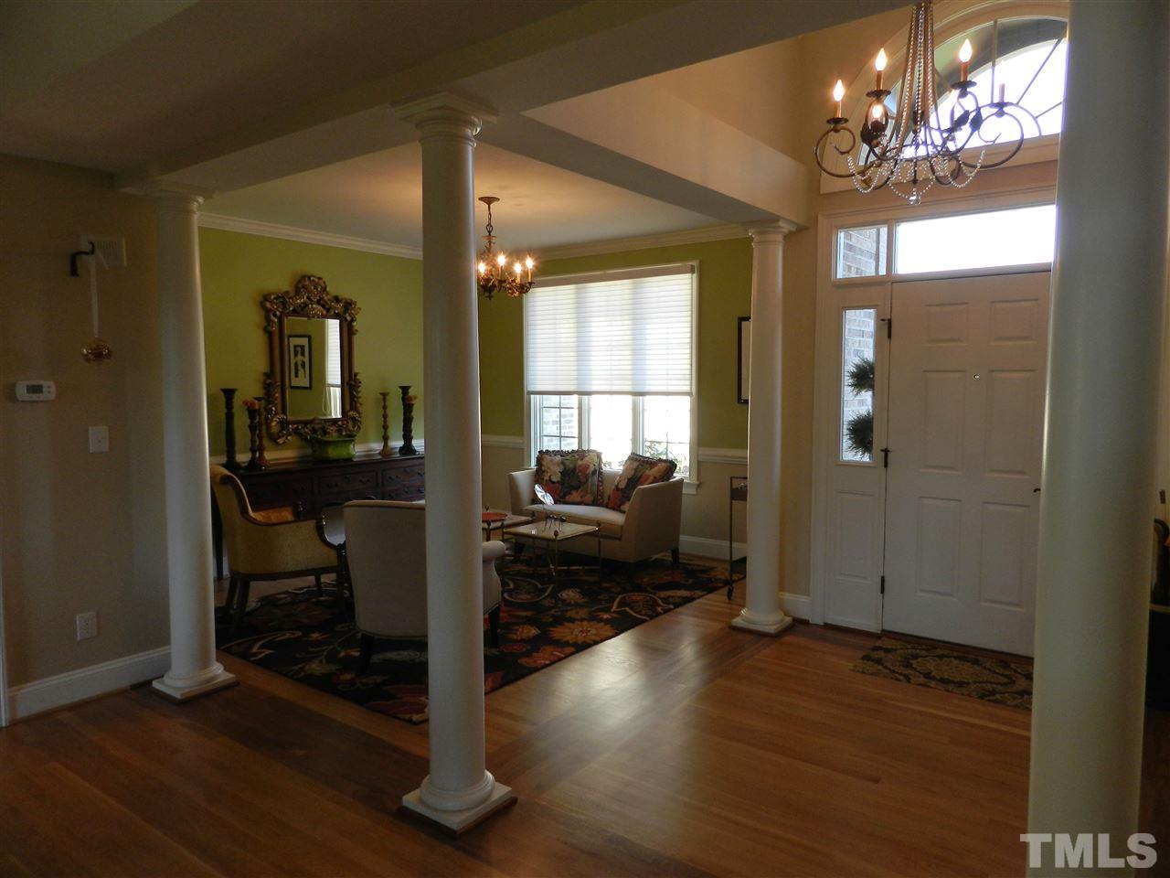 406 Cedar Ridge Way Durham, NC 27705 - Photo 4 of 25 Beautiful walnut inlay in hardwood floors