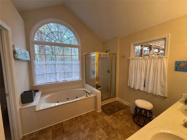 a view of a closet with storage