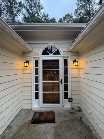 a view of front door