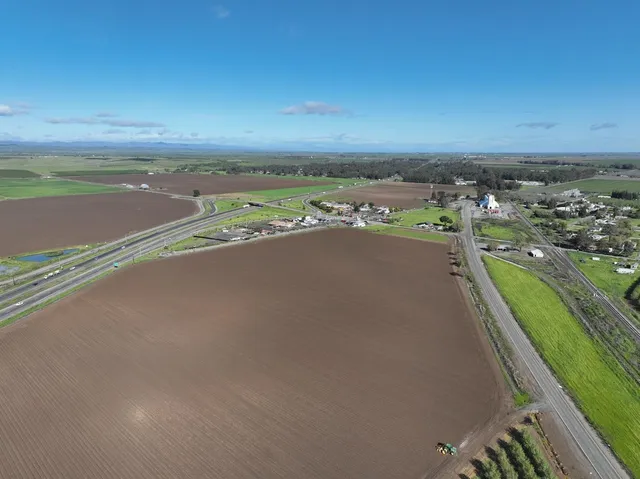an aerial view of a city