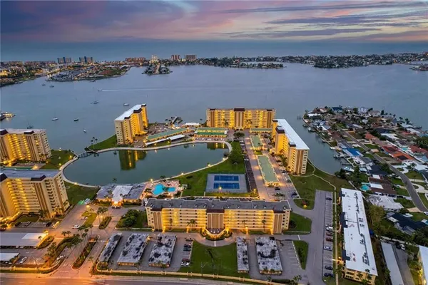 a view of swimming pool from a city
