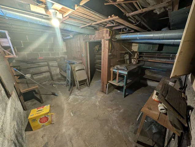 a view of storage and utility room