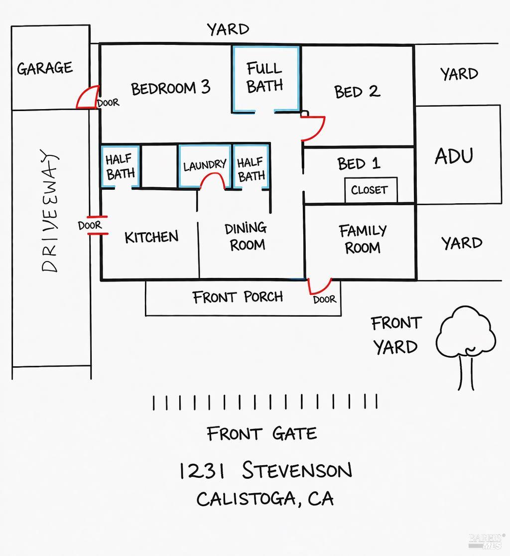 1231 Stevenson Street Calistoga, CA 94515 - Photo 10 of 10 Floor plan