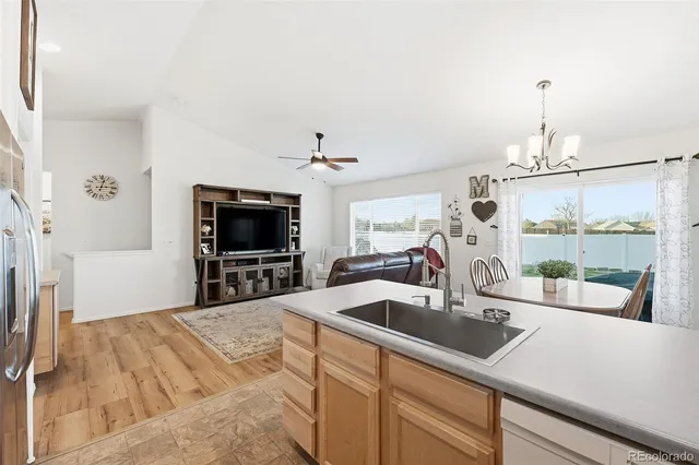 a view of a living room and a flat screen tv