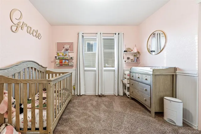 a view of a hallway with windows