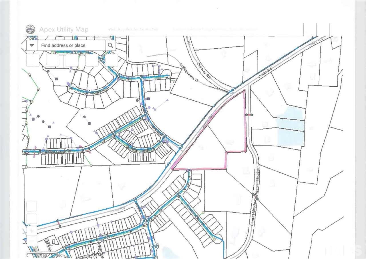7809 Jenks Road Apex, NC 27523 - Photo 4 of 9 Existing Utilities Map