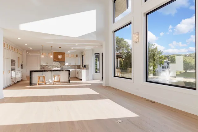 a view of a hallway with window