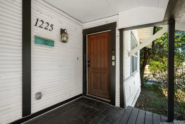 a view of front door