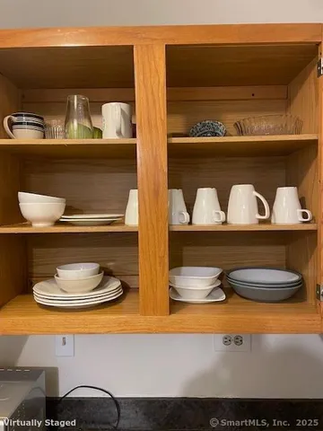 a close view of dining table