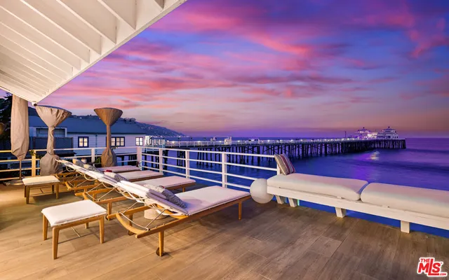 a view of balcony with ocean view