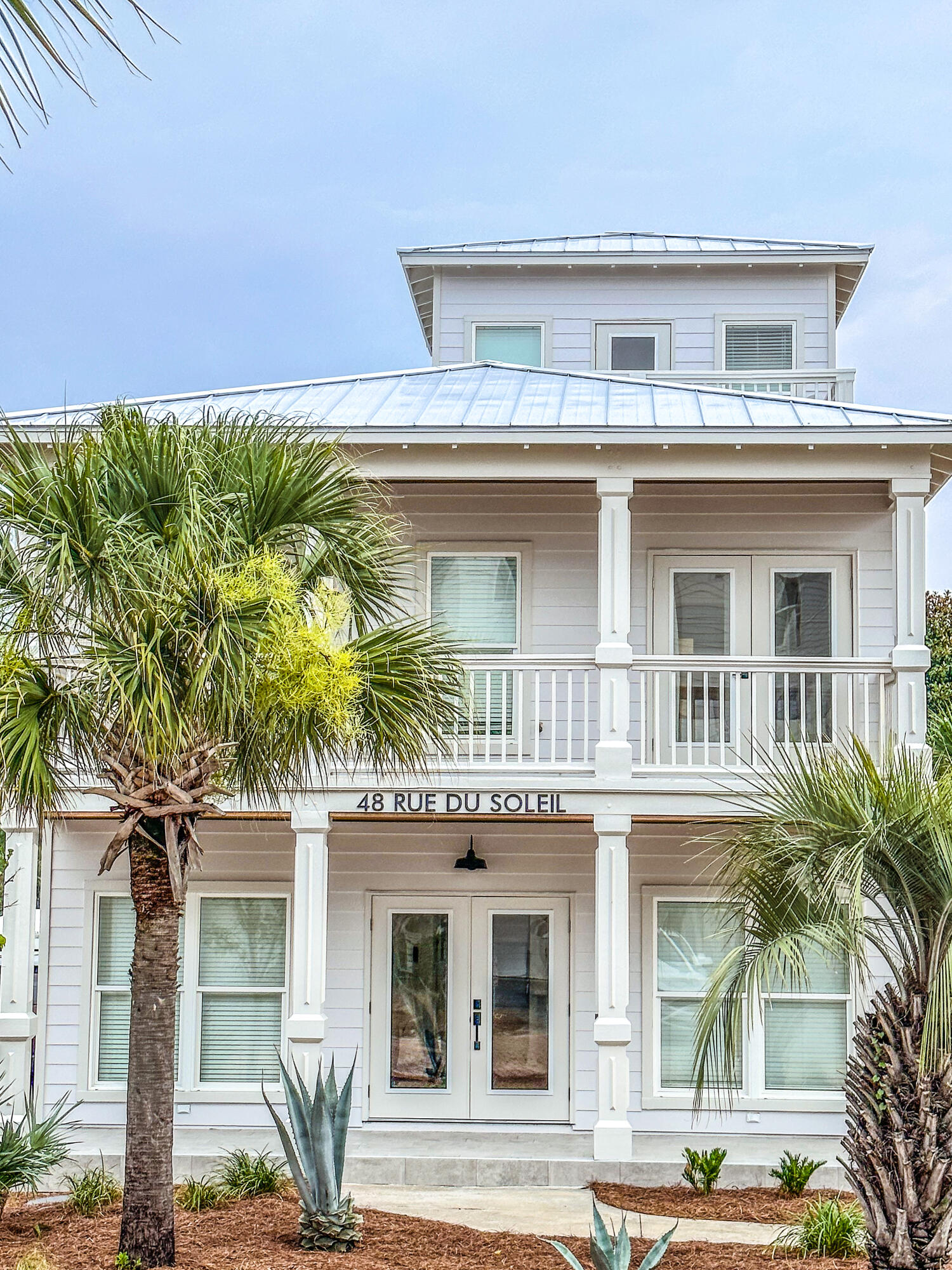 a front view of a house