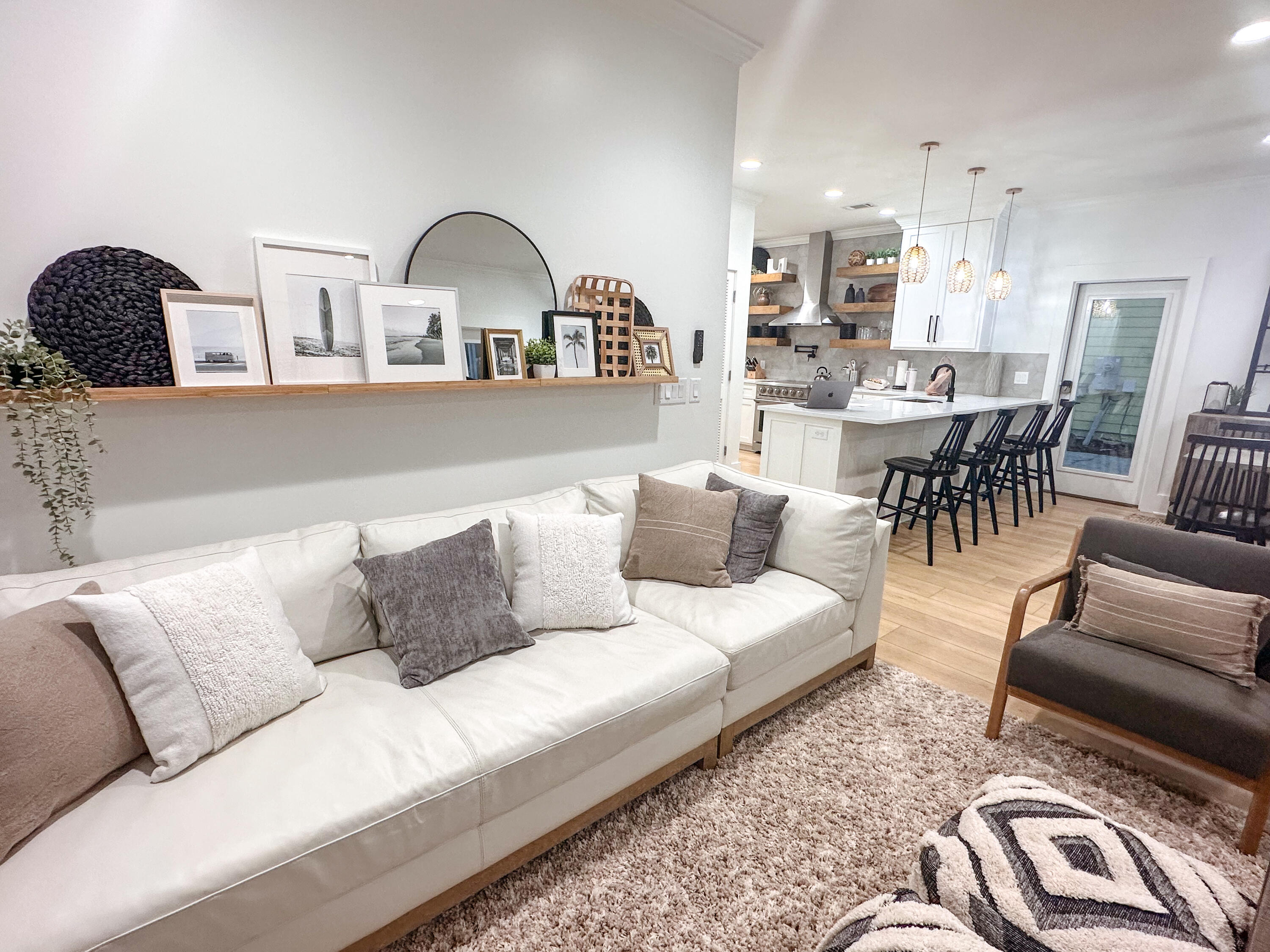 48 Rue Du Soleil Santa Rosa Beach, FL 32459 - Photo 9 of 37 a living room with furniture and view of kitchen