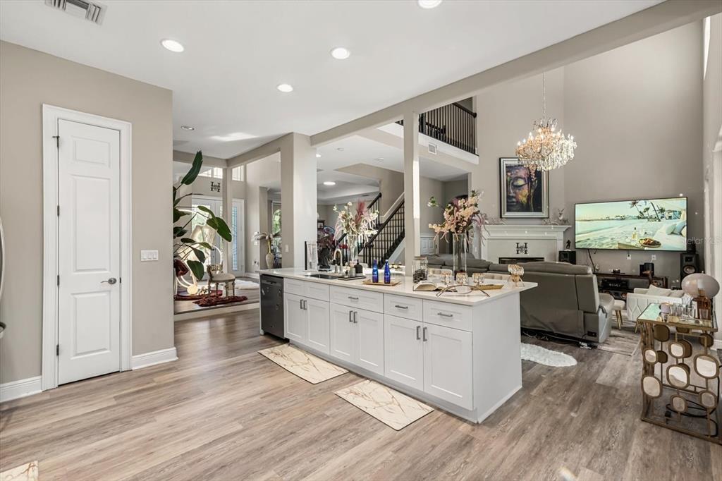 10370 Trout Road Orlando, FL 32836 - Photo 25 of 41 a living room with fireplace furniture and a wooden floor