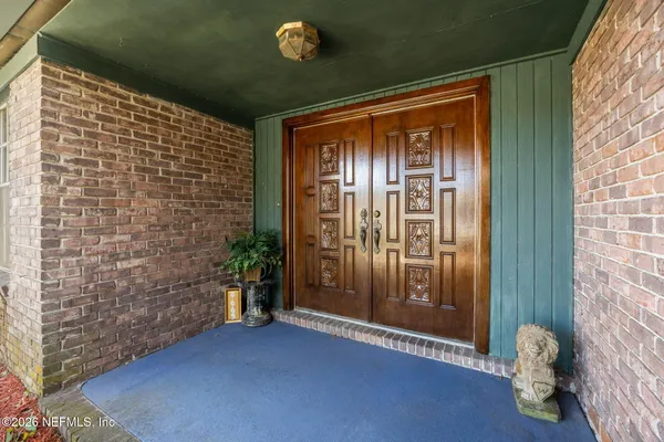 a view of an front door
