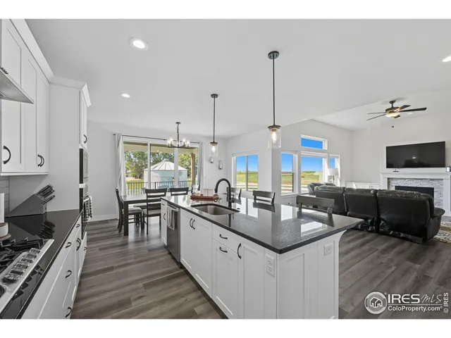 a kitchen with lots of counter top space