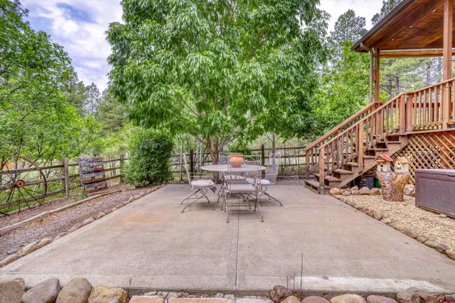 a view of outdoor space with garden