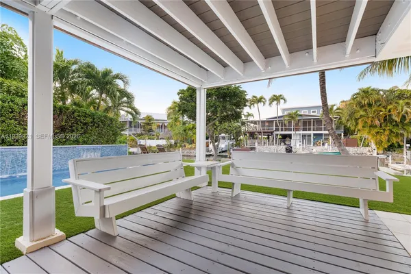 a view of outdoor space with seating