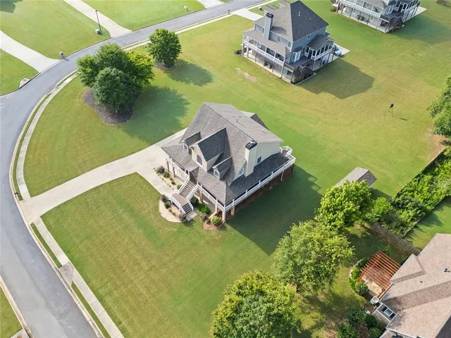 a view of a porch with a yard