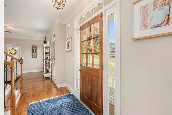 a living room with furniture and a couch