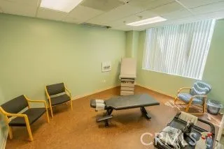 a room with furniture and a window