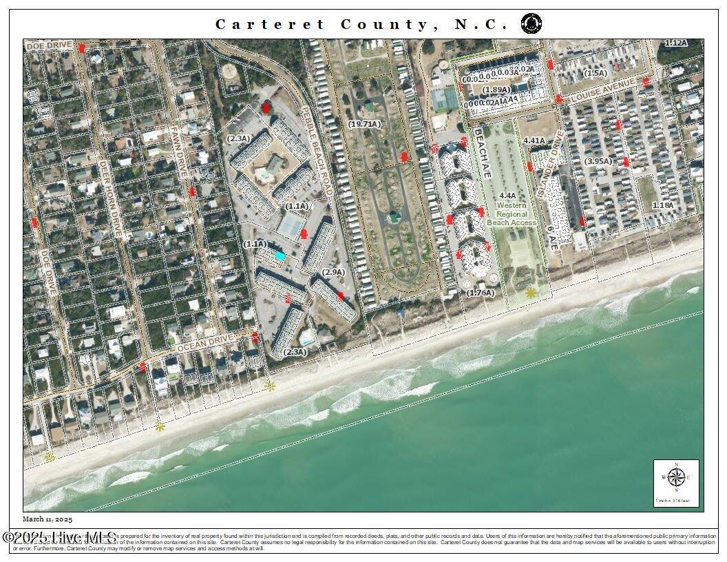9201 Coast Guard Road, Unit E101 Emerald Isle, NC 28594 - Photo 49 of 50 Tax map
