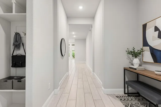 wooden floor in a gallery
