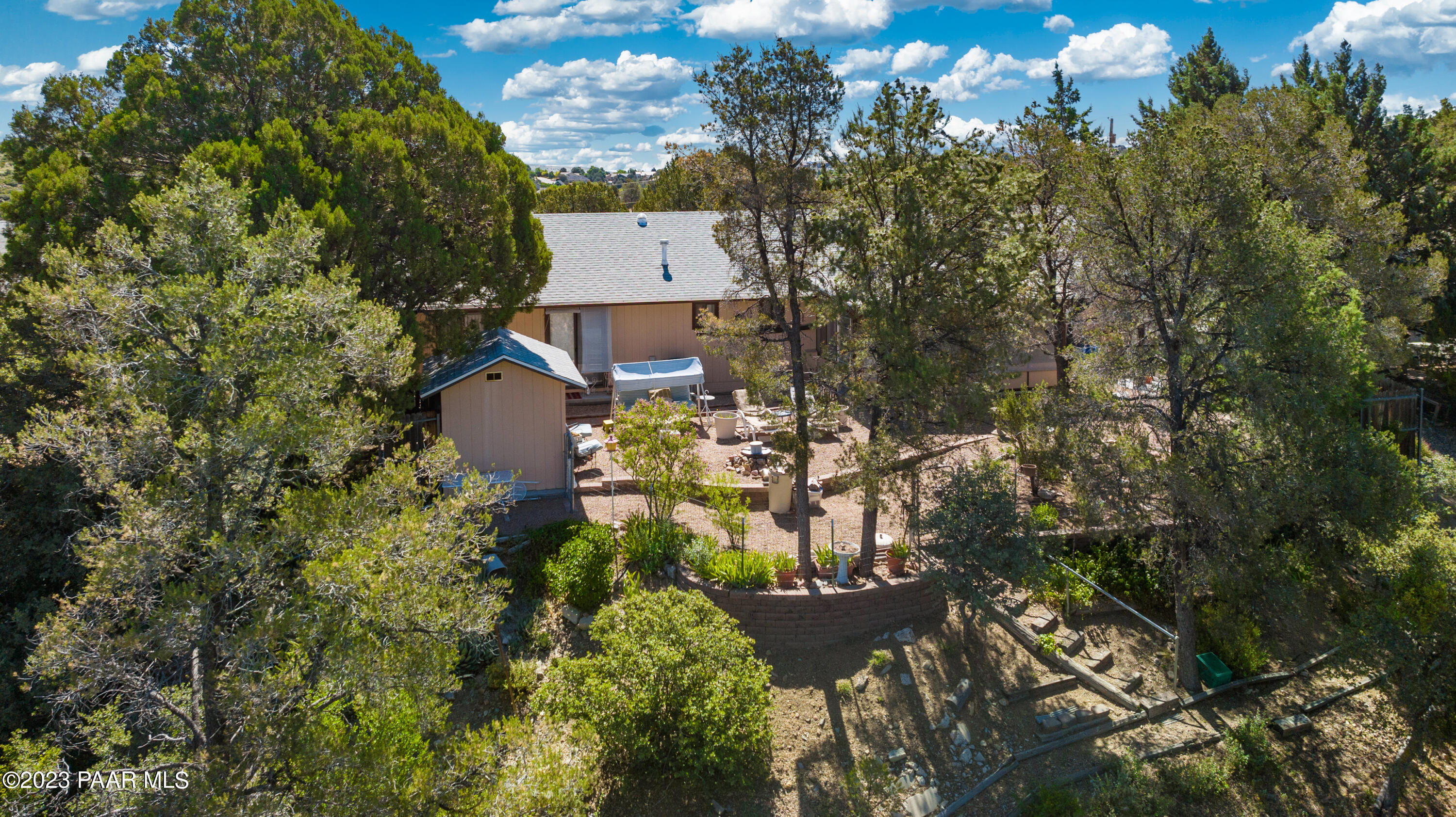 2680 Ridge Road Prescott, AZ 86301 - Photo 22 of 25 an aerial view of a house with a yard