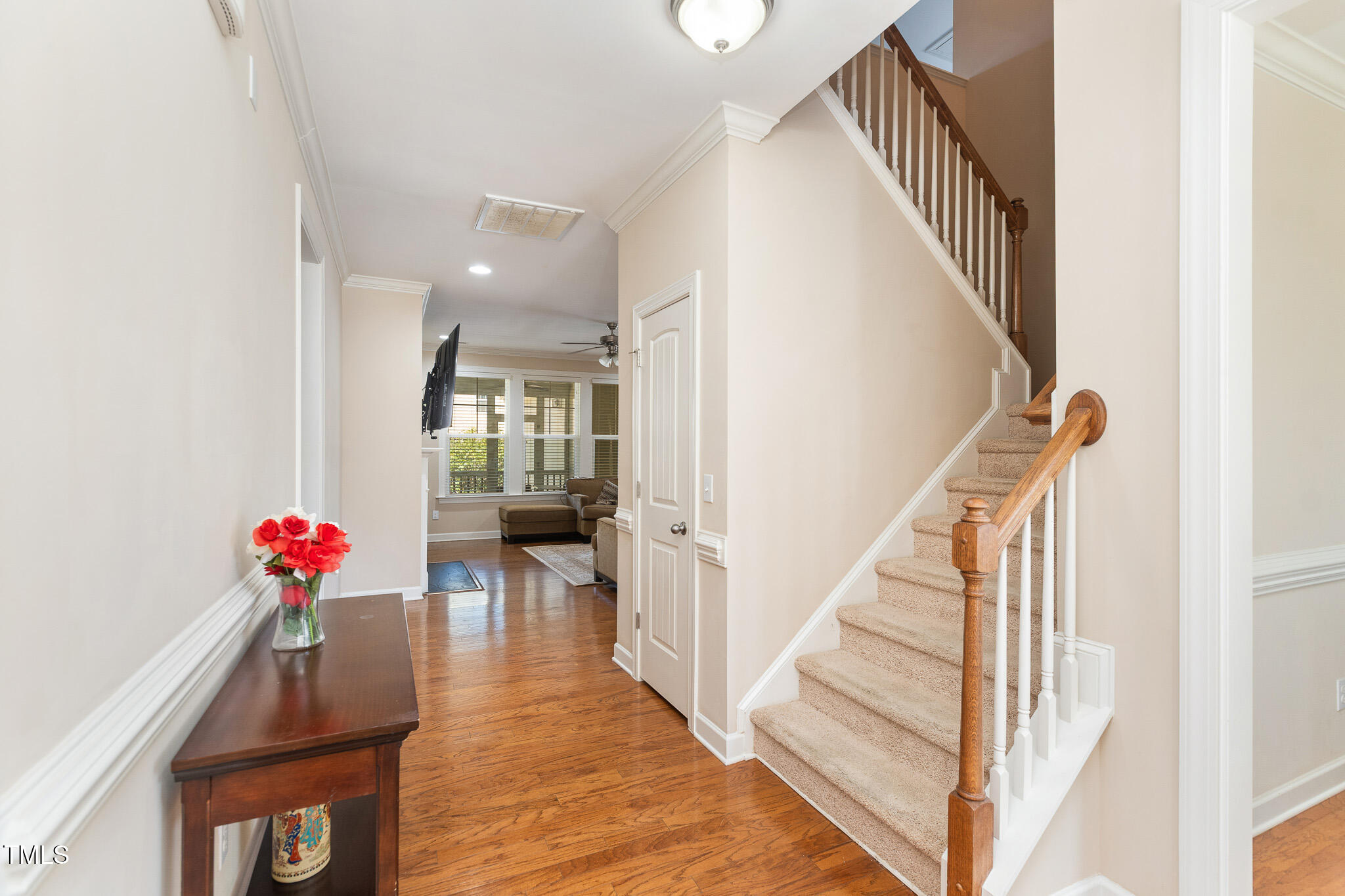 800 Chapanoke Road Raleigh, NC 27603 - Photo 6 of 39 a view of entryway and hall with wooden floor