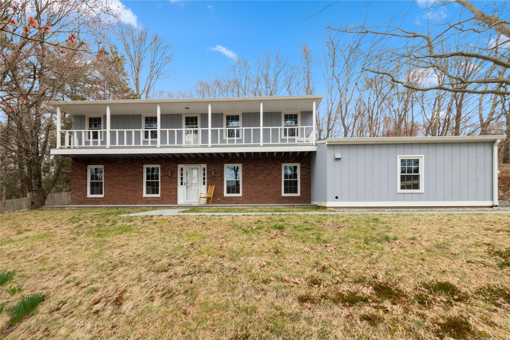 161 Parkview Road North Pound Ridge, NY 10576 - Photo 1 of 1 a front view of a house with a garden