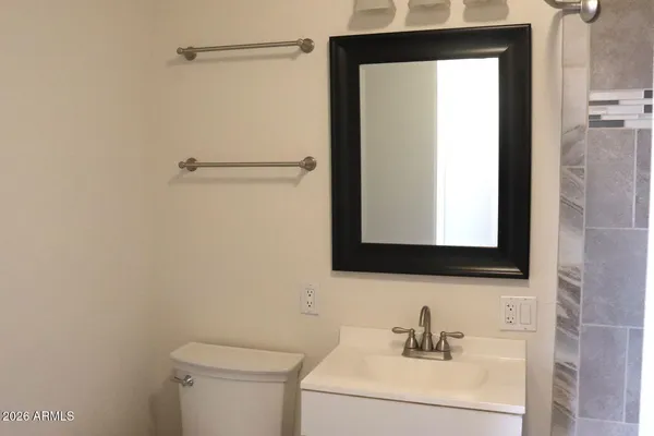 a bathroom with a tub