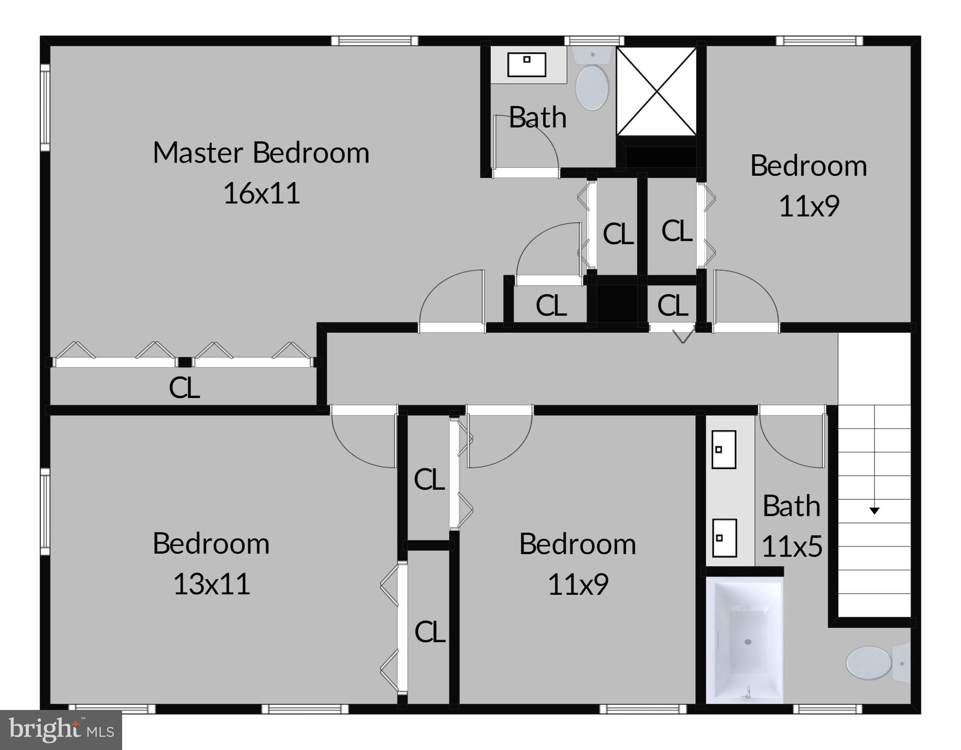 9523 Stevebrook Road Fairfax, VA 22032 - Photo 40 of 40 Upper Level Floor Plan