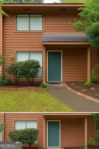 a view of a house with a swimming pool