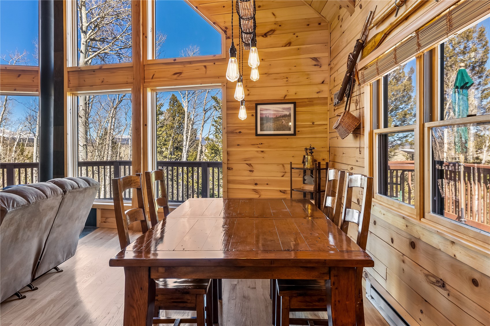 1059 Sheep Ridge Road Fairplay, CO 80440 - Photo 10 of 50 a view of a dining room with furniture window and wooden floor
