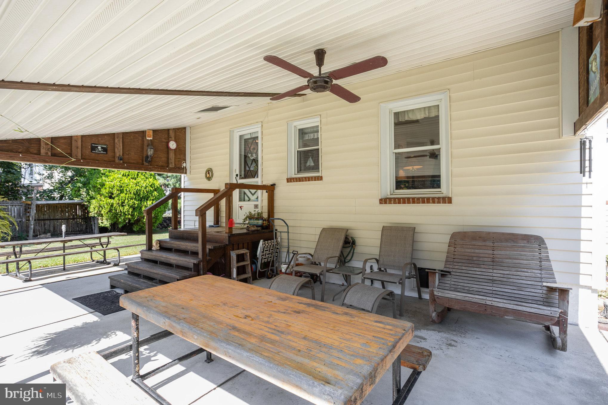 4212 Lynhurst Road Baltimore, MD 21222 - Photo 8 of 34 Covered Patio with Ceiling Fan