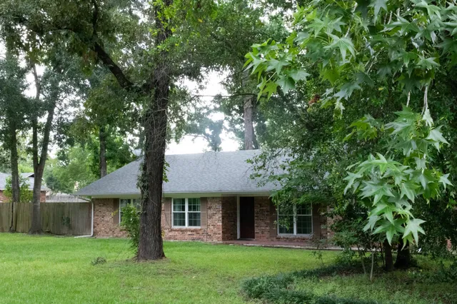 a view of a house with yard and a tree