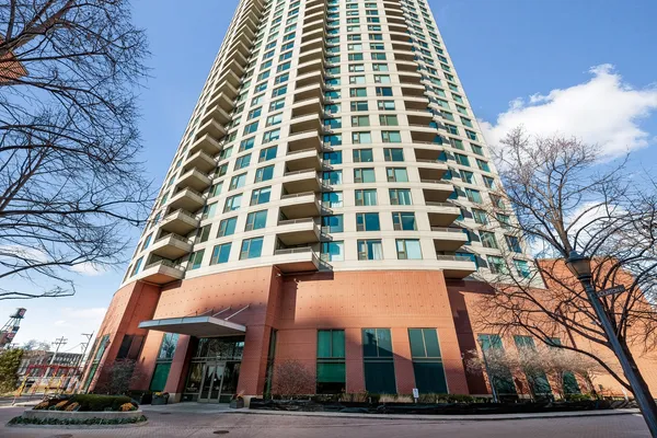 a front view of a building