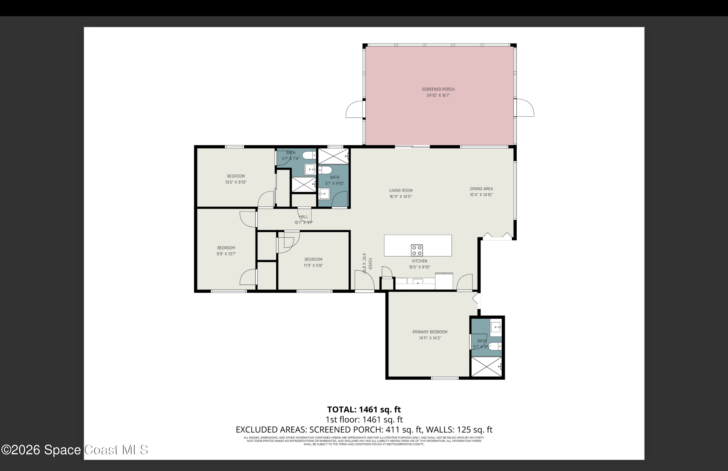 809 Espanola Way Melbourne, FL 32901 - Photo 27 of 27 a picture of a floor plan
