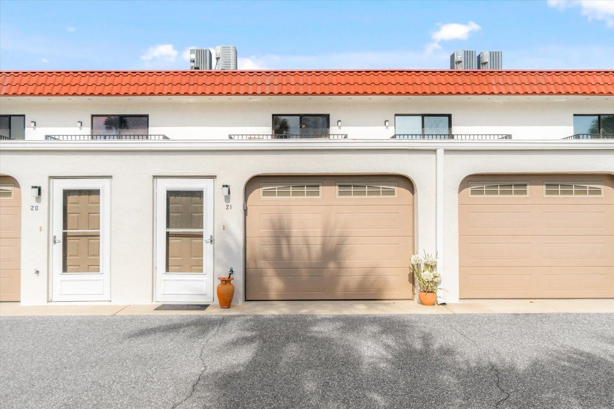 a view of a building with entrance gate