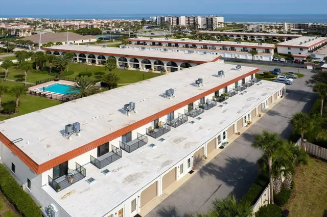 a view of a large building with a outdoor space