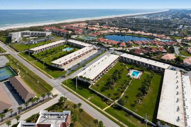 a large building with a city view