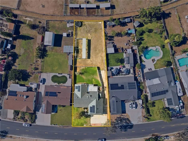 an aerial view of multiple house