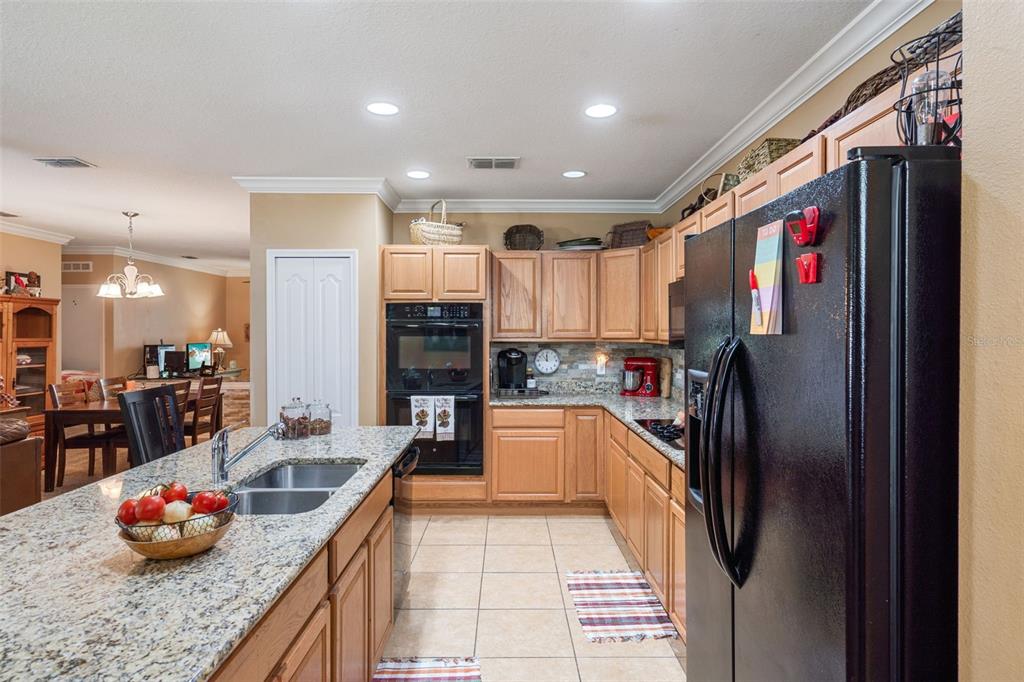 1183 Berkley Ridge Lane Auburndale, FL 33823 - Photo 8 of 25 a kitchen with stainless steel appliances granite countertop a refrigerator and a sink