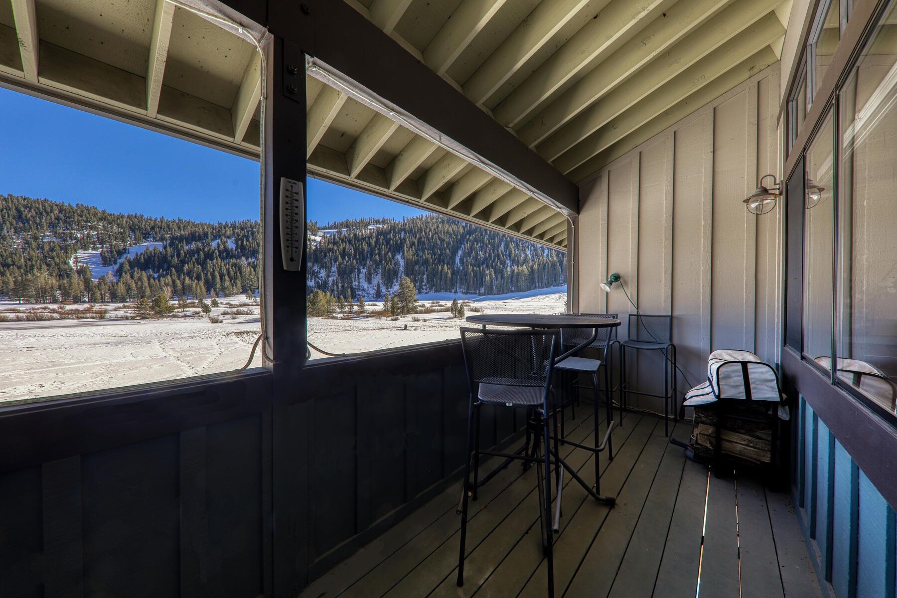 1581 Olympic Vly Road, Unit 3 Olympic Valley, CA 96146 - Photo 13 of 28 a view of a balcony with chairs