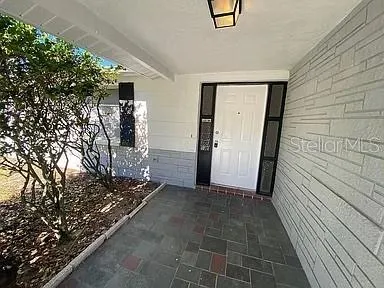 a view of a house with a door