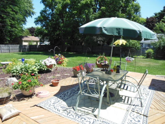 3918 Abbotsford Road Rockford, IL 61107 - Photo 23 of 25 a view of backyard with outdoor seating and trees