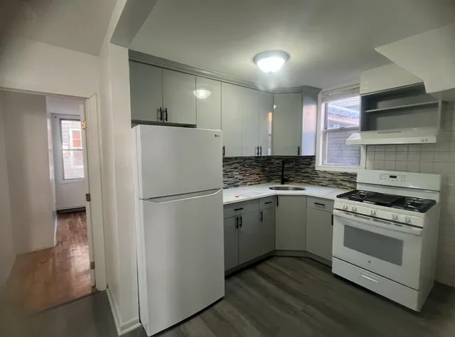 a view of a room that has a window in it