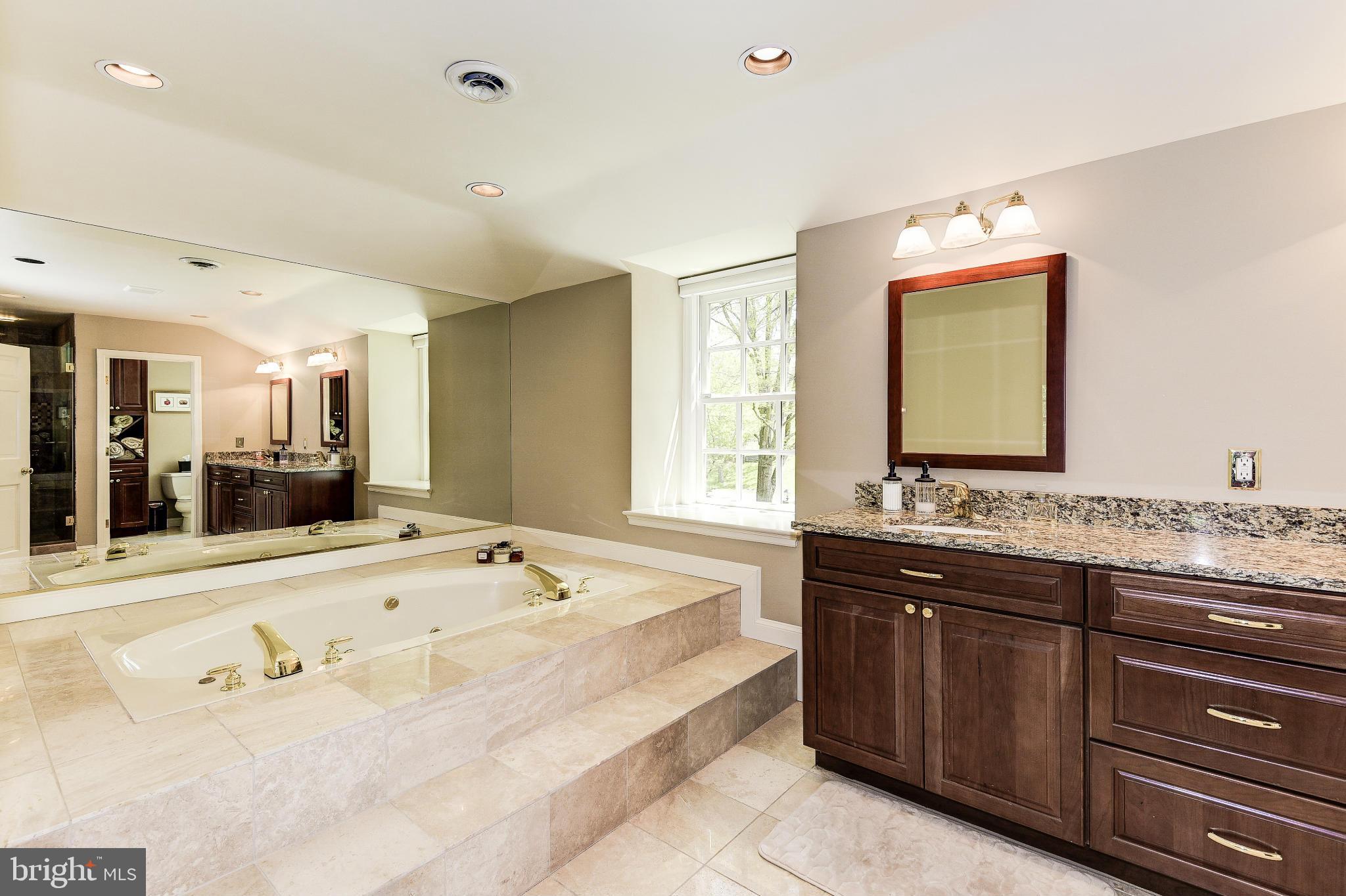 11109 Cripplegate Road Potomac, MD 20854 - Photo 14 of 31 a spacious bathroom with a tub sink and mirror