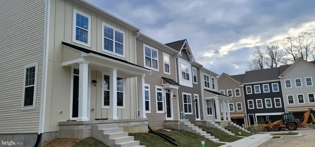 a front view of a building with street view