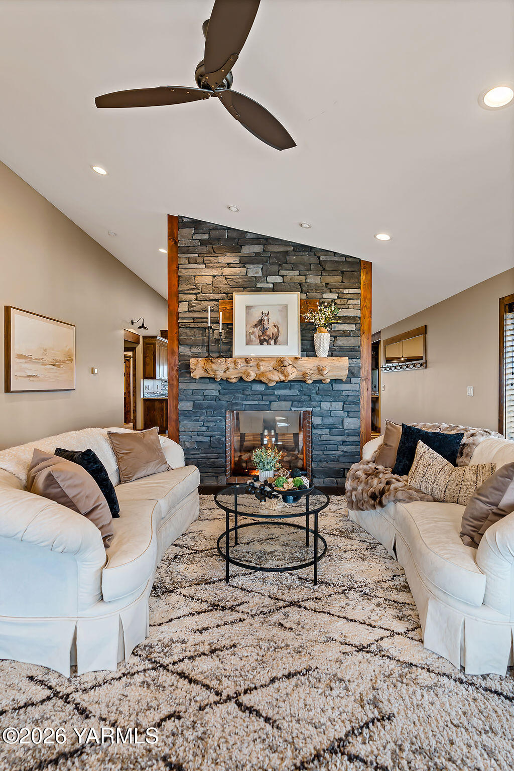 3344 Marks Road Yakima, WA 98903 - Photo 10 of 56 a living room with furniture and a fireplace