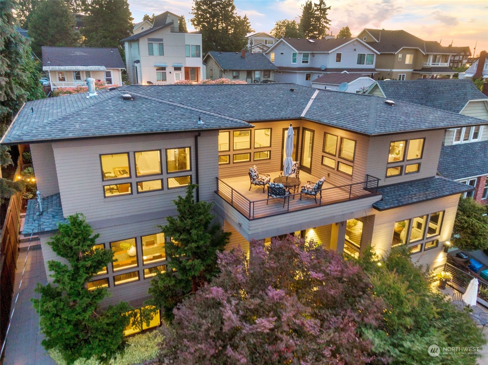 2717 36th Avenue Southwest Seattle, WA 98126 - Photo 2 of 40 aerial view of a house with a swimming pool